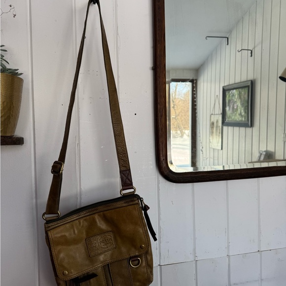 Fossil mossy green Leather Messenger Bag - Picture 4 of 4